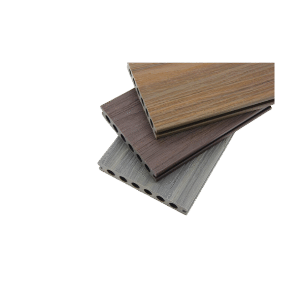 Double wood grain surface decking